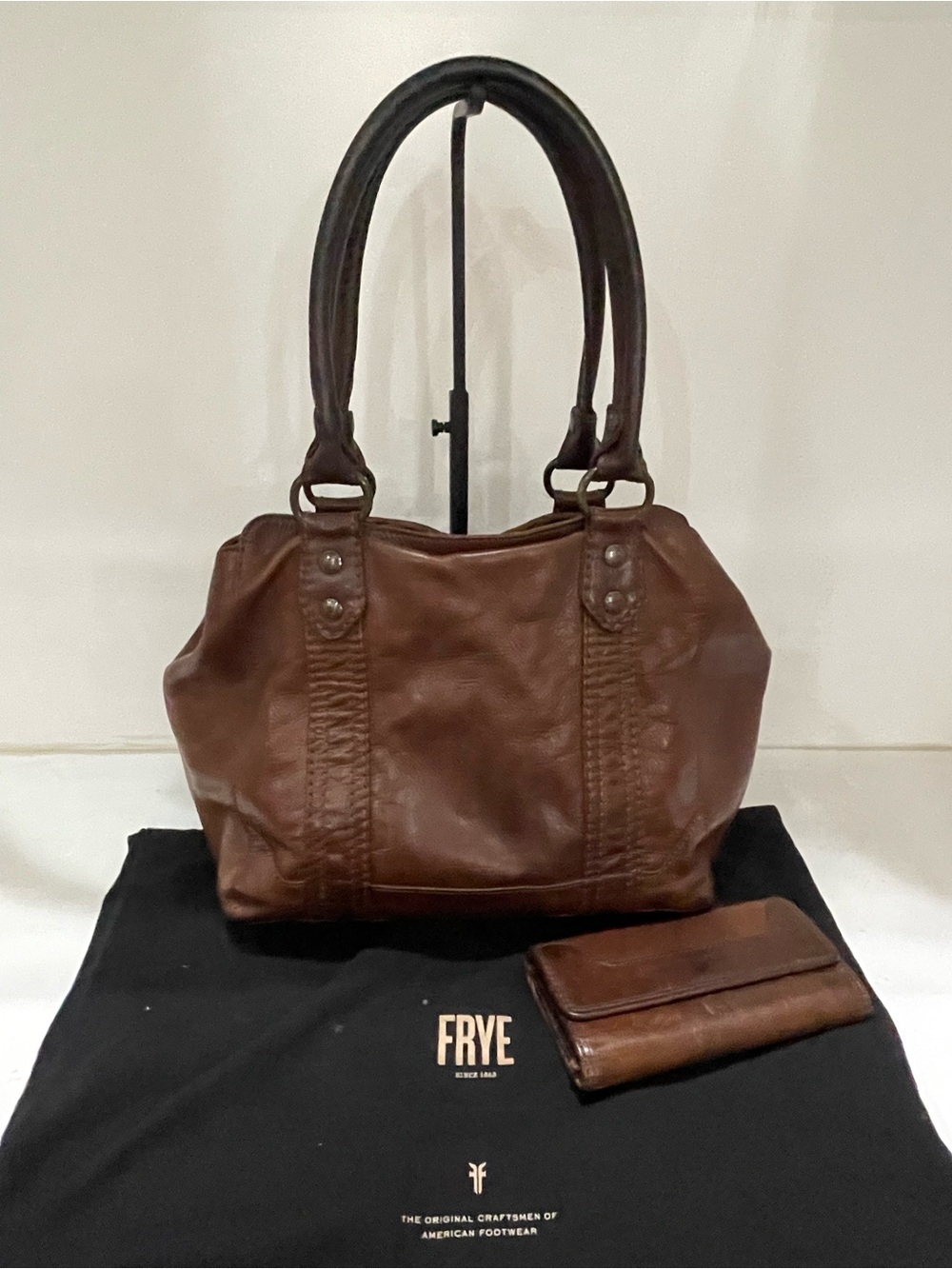 FRYE Brown Leather Shoulder Tote
